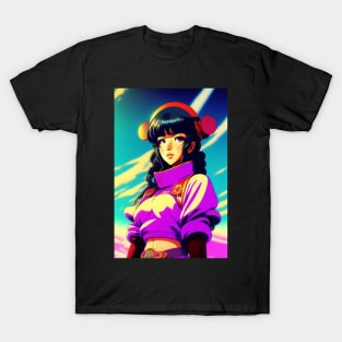 Cute Japanese girl anime,Vintage 90's anime style. T-Shirt